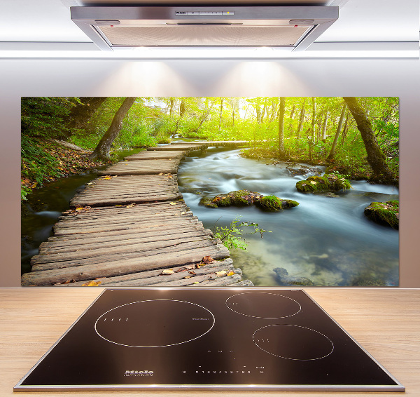 Keuken achterwand Pad langs de rivier