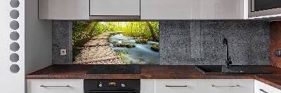 Keuken achterwand Pad langs de rivier