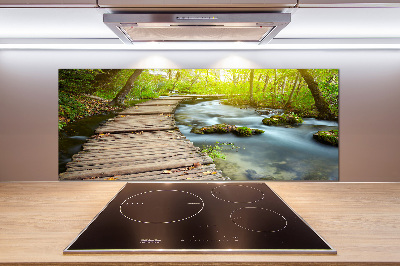 Keuken achterwand Pad langs de rivier