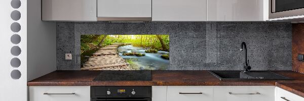 Keuken achterwand Pad langs de rivier