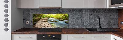 Keuken achterwand Pad langs de rivier