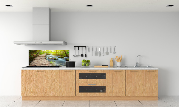 Keuken achterwand Pad langs de rivier