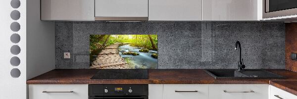 Keuken achterwand Pad langs de rivier