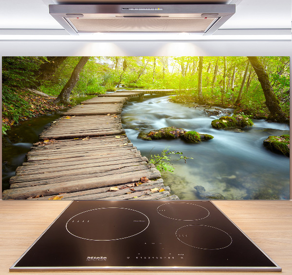 Keuken achterwand Pad langs de rivier