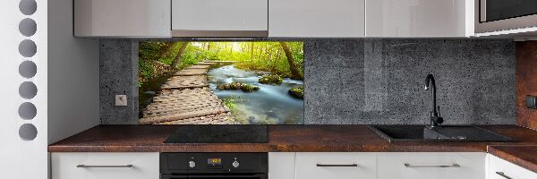 Keuken achterwand Pad langs de rivier