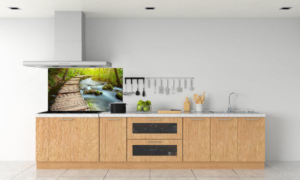 Keuken achterwand Pad langs de rivier