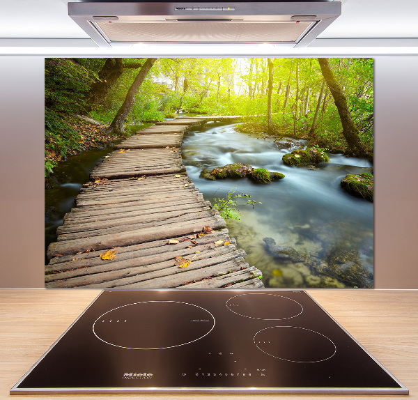 Keuken achterwand Pad langs de rivier