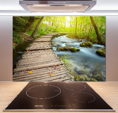 Keuken achterwand Pad langs de rivier