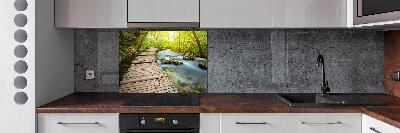 Keuken achterwand Pad langs de rivier