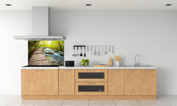 Keuken achterwand Pad langs de rivier