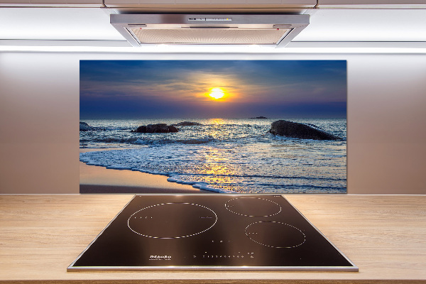 Achterwand keuken Zonsondergang aan zee