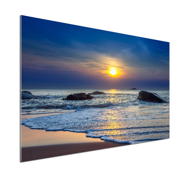 Panel lacobel Zachód słońca morze