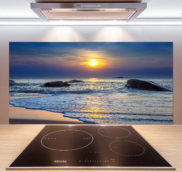 Achterwand keuken Zonsondergang aan zee