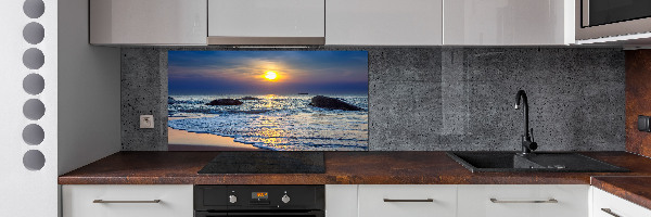 Achterwand keuken Zonsondergang aan zee
