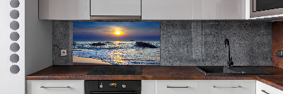 Achterwand keuken Zonsondergang aan zee