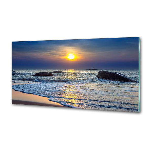 Achterwand keuken Zonsondergang aan zee
