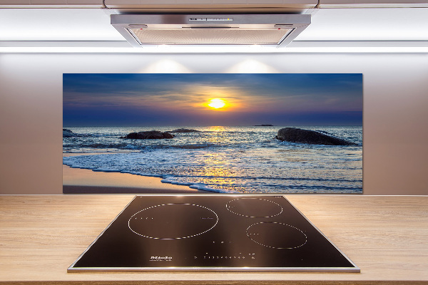 Achterwand keuken Zonsondergang aan zee