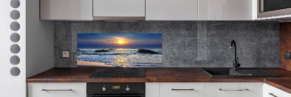 Achterwand keuken Zonsondergang aan zee
