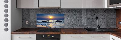 Achterwand keuken Zonsondergang aan zee