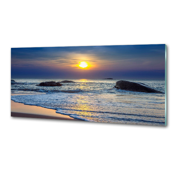 Achterwand keuken Zonsondergang aan zee