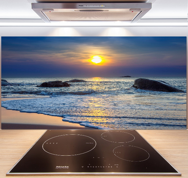 Achterwand keuken Zonsondergang aan zee