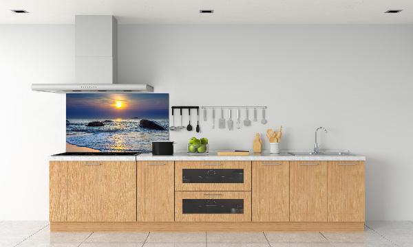 Achterwand keuken Zonsondergang aan zee