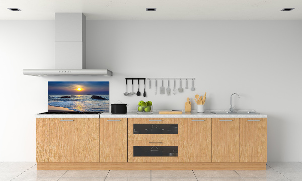 Achterwand keuken Zonsondergang aan zee