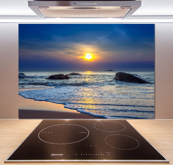 Achterwand keuken Zonsondergang aan zee