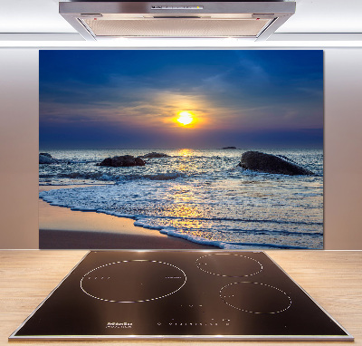 Achterwand keuken Zonsondergang aan zee