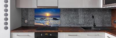 Achterwand keuken Zonsondergang aan zee