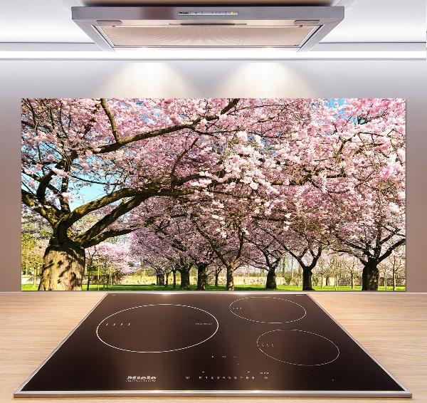Achterwand keuken Kersenbomen