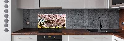 Achterwand keuken Kersenbomen