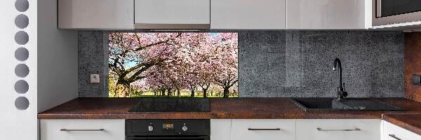 Achterwand keuken Kersenbomen