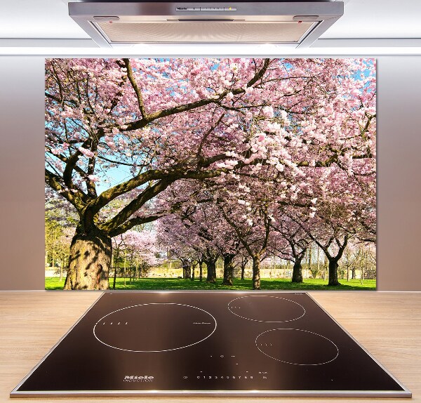 Achterwand keuken Kersenbomen