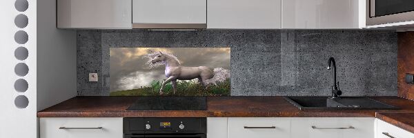 Achterwand keuken Grijze eenhoorn