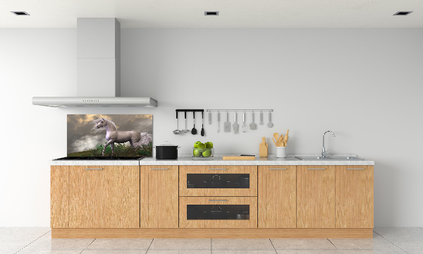 Achterwand keuken Grijze eenhoorn