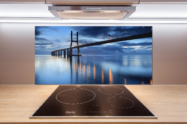 Panel do kuchni Oświetlony most