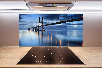 Panel do kuchni Oświetlony most