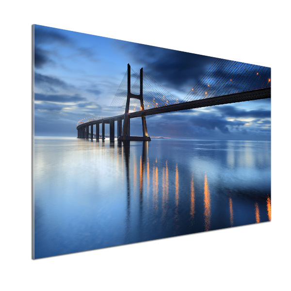 Panel do kuchni Oświetlony most