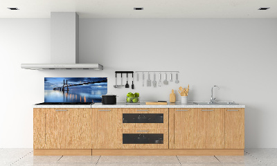 Spatscherm keuken Verlichte brug