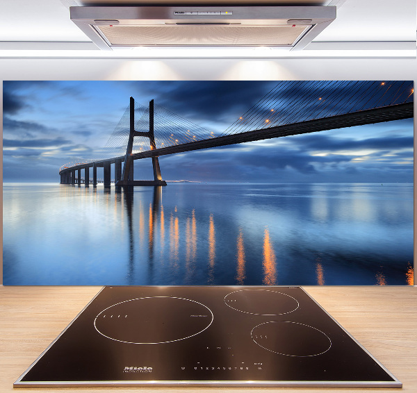 Panel do kuchni Oświetlony most