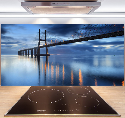 Panel do kuchni Oświetlony most