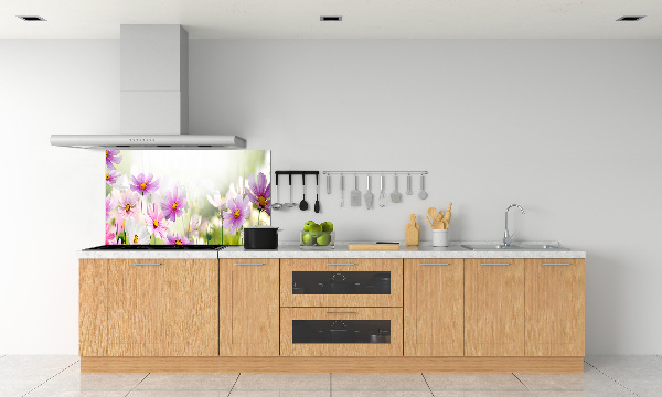 Spatplaat keuken Bloemen in de weide