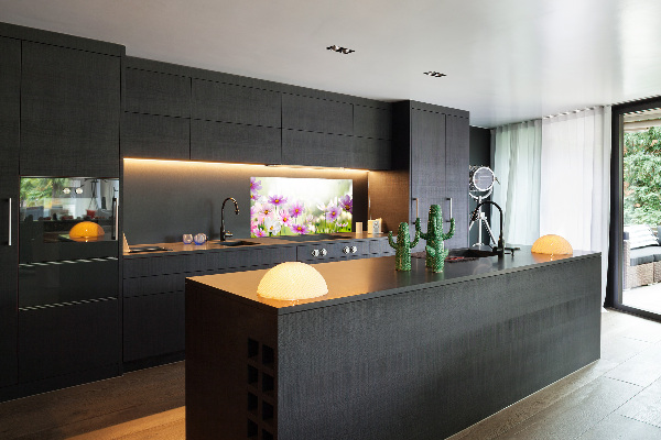 Spatplaat keuken Bloemen in de weide