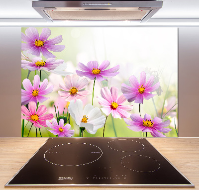 Spatplaat keuken Bloemen in de weide