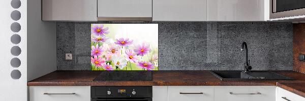 Spatplaat keuken Bloemen in de weide
