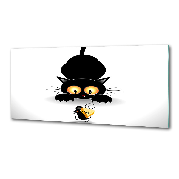 Panel dekor szkło Kot i mysz