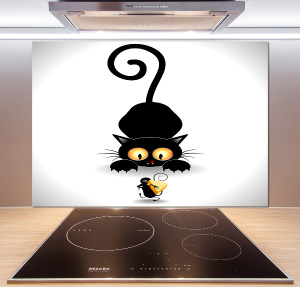 Keuken achterwand Kat en muis