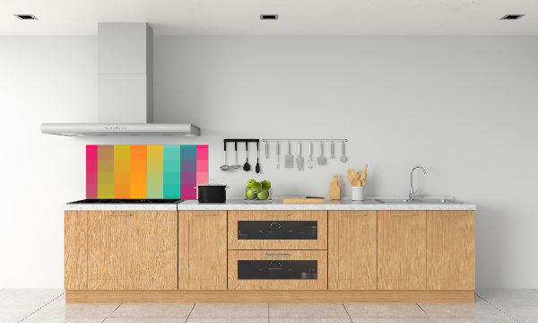 Spatscherm keuken Kleurrijke vierkanten