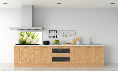 Panel do kuchni Białe tulipany